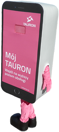 Kostiumy reklamowe maskotki Elabika Telefon Smarfon Mój Tauron