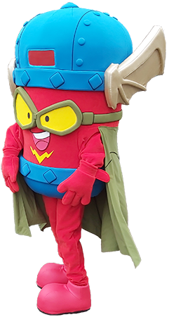 Markowy kostium reklamowy figurka Super Zings Kid Fury