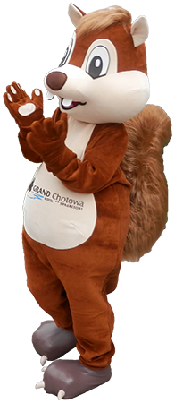 Mascot kostiumy reklamowe Elabika Wiewiórka Grand Hotel Chotowa