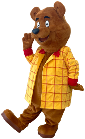 Profesjonalne stroje reklamowe misie na promocję Miś Olli Bommel