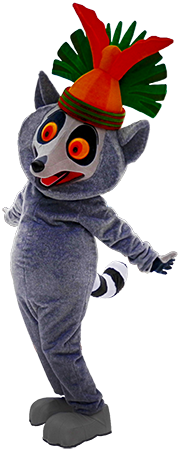 Przebrania dla animatorów lemur maskotka a’la K. J.