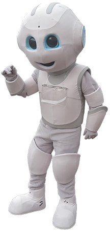 Przebranie Robot Pepper maskotka na zamówienie strój reklamowy
