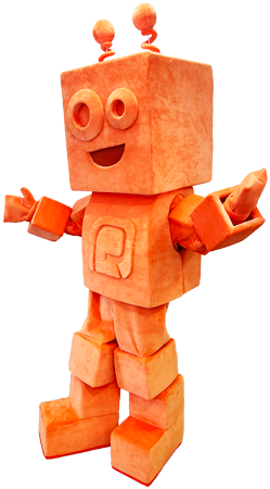 Strój reklamowy stylizowany na postać robota Robot Elabika