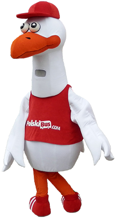  Stroje reklamowe Bocian Ziggi PolskiBus.com